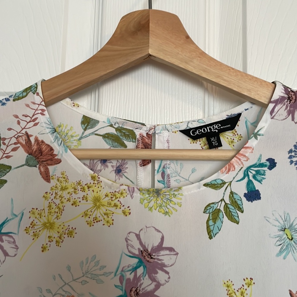 George floral flutter sleeve tank top - Picture 3 of 9
